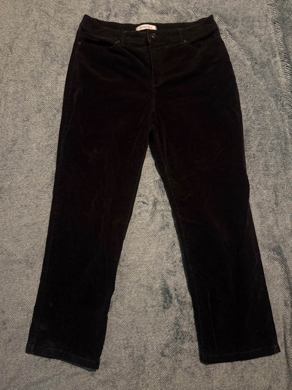 Croft & Barrow Mens 99% Cotton Black Corduroy Baggy Vintage Jeans Size 14(32x30)